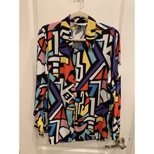 Big Dart Women Blouse Retro 90's Sz L‎